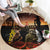 New Zealand and Australia ANZAC Day Round Carpet Kiwi Bird and Kangaroo Soldier LT03 - Polynesian Pride