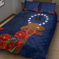 Cook Islands ANZAC Day Quilt Bed Set Soldier Paying Respect We Shall Remember Them LT03 - Polynesian Pride