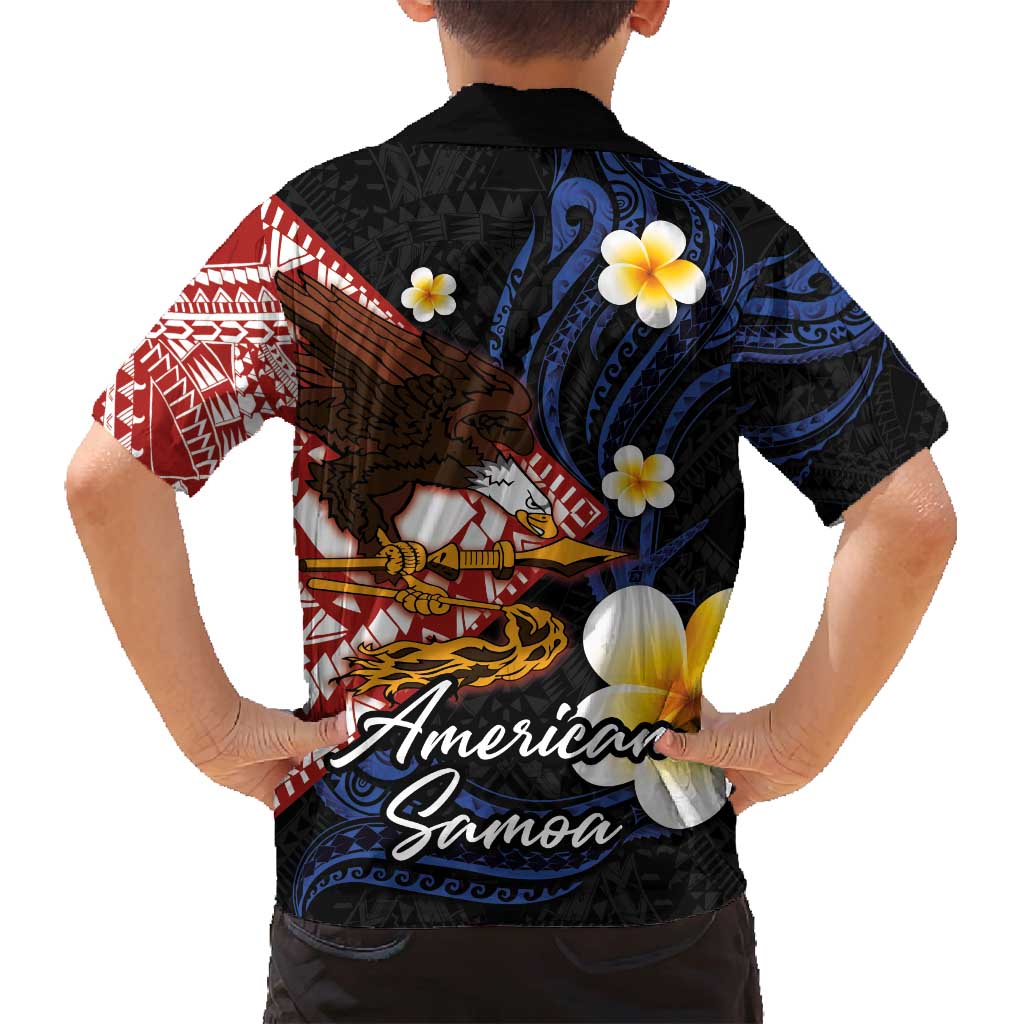 American Samoa Flag Day Family Matching Puletasi and Hawaiian Shirt Polynesian Tatau Art and Plumeria