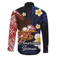 American Samoa Flag Day Family Matching Short Sleeve Bodycon Dress and Hawaiian Shirt Polynesian Tatau Art and Plumeria
