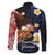 American Samoa Flag Day Family Matching Summer Maxi Dress and Hawaiian Shirt Polynesian Tatau Art and Plumeria