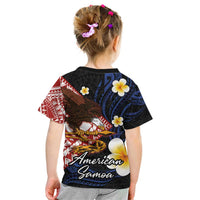 American Samoa Flag Day Kid T Shirt Polynesian Tatau Art and Plumeria