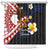 American Samoa Flag Day Shower Curtain Polynesian Tatau Art and Plumeria