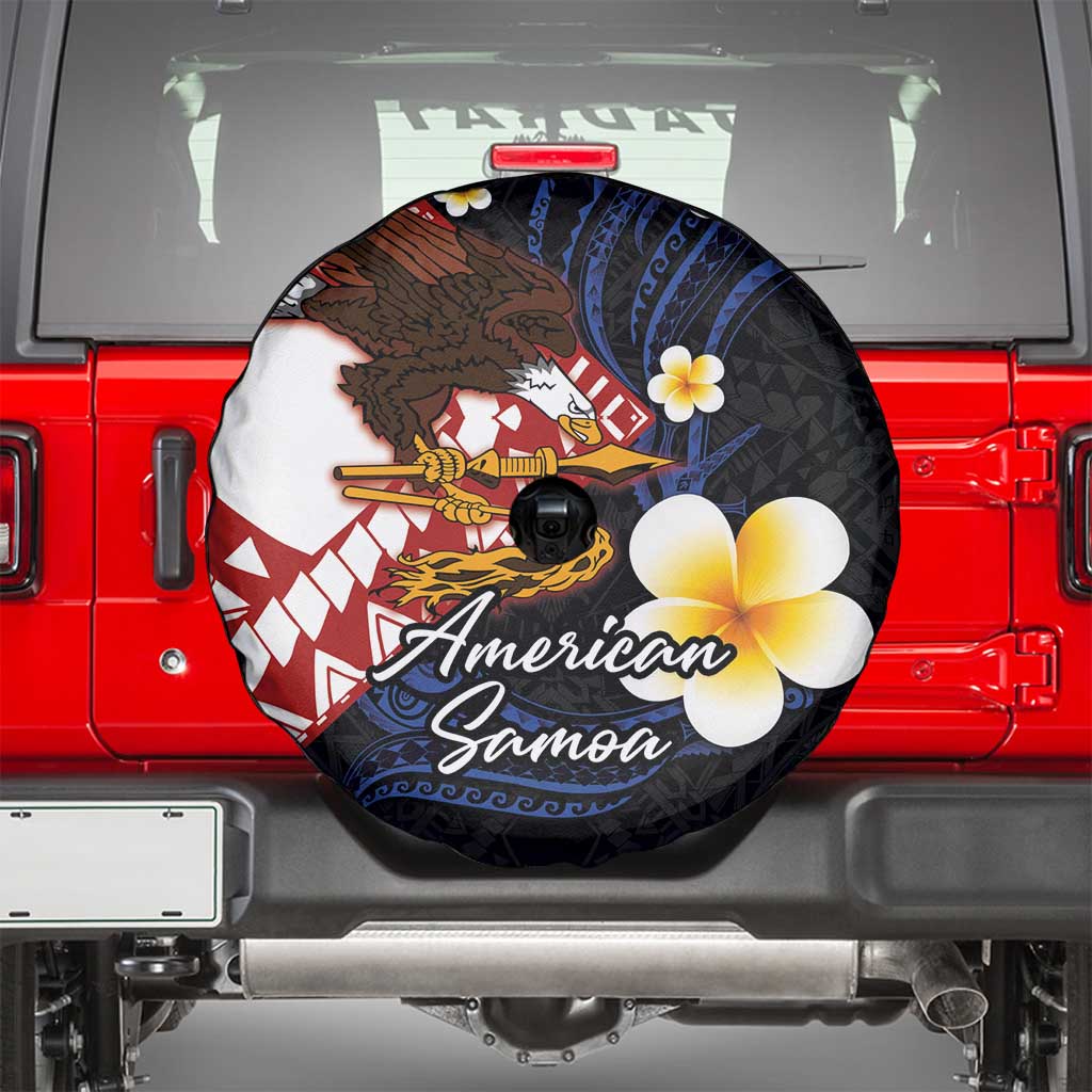 American Samoa Flag Day Spare Tire Cover Polynesian Tatau Art and Plumeria LT03 - Polynesian Pride