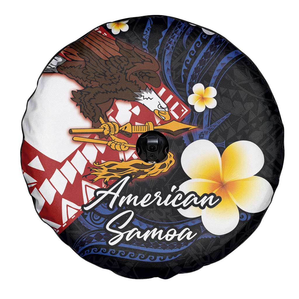 American Samoa Flag Day Spare Tire Cover Polynesian Tatau Art and Plumeria LT03 - Polynesian Pride