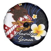 American Samoa Flag Day Spare Tire Cover Polynesian Tatau Art and Plumeria LT03 - Polynesian Pride