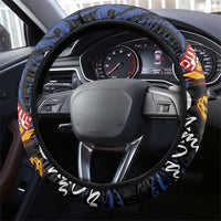 American Samoa Flag Day Steering Wheel Cover Polynesian Tatau Art and Plumeria LT03 - Polynesian Pride