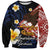 American Samoa Flag Day Sweatshirt Polynesian Tatau Art and Plumeria