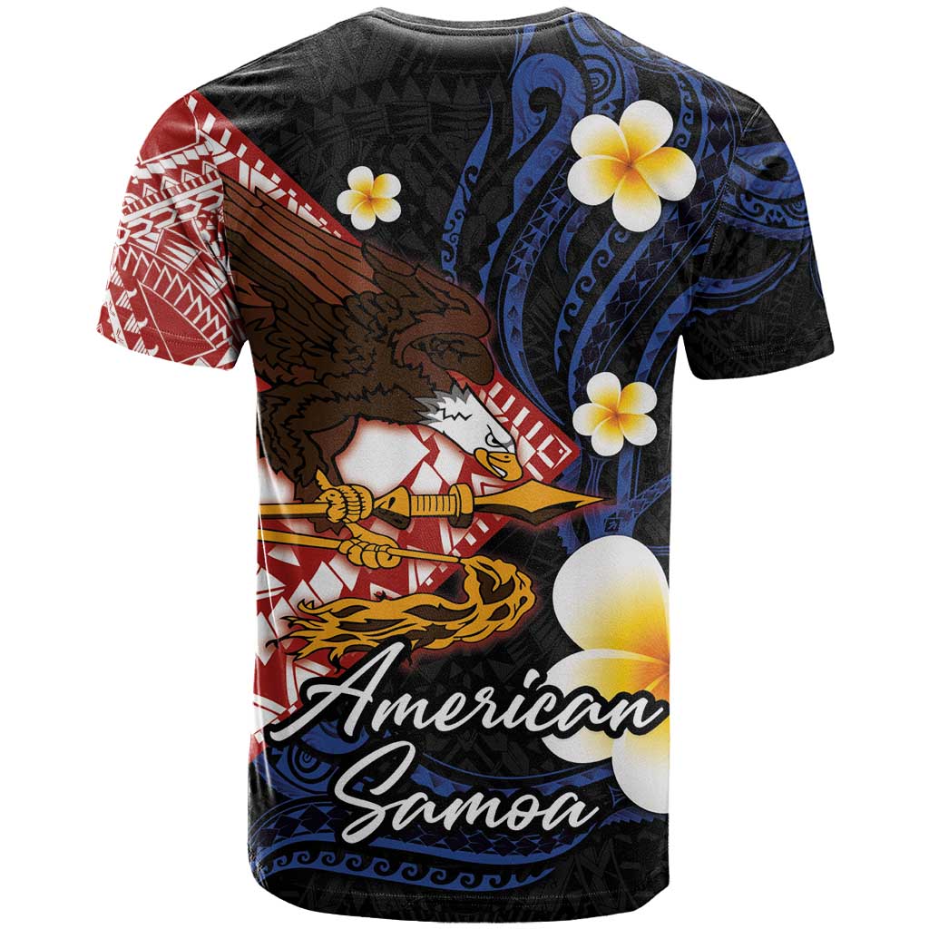American Samoa Flag Day T Shirt Polynesian Tatau Art and Plumeria