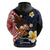 American Samoa Flag Day Zip Hoodie Polynesian Tatau Art and Plumeria