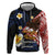 American Samoa Flag Day Zip Hoodie Polynesian Tatau Art and Plumeria