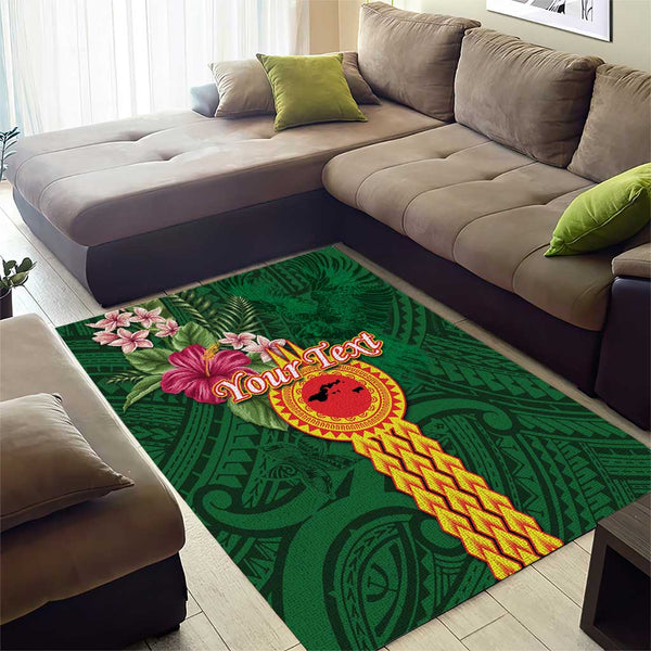 Personalised Manuʻa Islands Area Rug Polynesian Style with Rooster ...