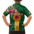 Manuʻa Islands Family Matching Summer Maxi Dress and Hawaiian Shirt Polynesian Style with Rooster Tattoo and Tropical Plants