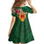 Manuʻa Islands Family Matching Summer Maxi Dress and Hawaiian Shirt Polynesian Style with Rooster Tattoo and Tropical Plants