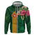 Manuʻa Islands Hoodie Polynesian Style with Rooster Tattoo and Tropical Plants