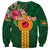 Manuʻa Islands Sweatshirt Polynesian Style with Rooster Tattoo and Tropical Plants