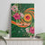 Manuʻa Islands Canvas Wall Art Polynesian Art Tattoo Style and Tropical Plants