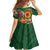 Manuʻa Islands Family Matching Summer Maxi Dress and Hawaiian Shirt Polynesian Art Tattoo Style and Tropical Plants