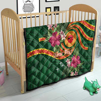Personalised Manuʻa Islands Quilt Polynesian Art Tattoo Style and Tropical Plants LT03 - Polynesian Pride