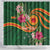 Manuʻa Islands Shower Curtain Polynesian Art Tattoo Style and Tropical Plants