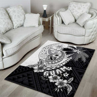 Hafa Adai Guam Area Rug Polynesian Palm Tree Tattoo Hibiscus and Plumeria Art
