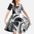 Hafa Adai Guam Family Matching Long Sleeve Bodycon Dress and Hawaiian Shirt Polynesian Palm Tree Tattoo Hibiscus and Plumeria Art