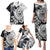 Hafa Adai Guam Family Matching Puletasi and Hawaiian Shirt Polynesian Palm Tree Tattoo Hibiscus and Plumeria Art