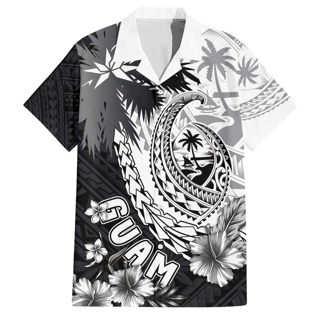 Hafa Adai Guam Family Matching Short Sleeve Bodycon Dress and Hawaiian Shirt Polynesian Palm Tree Tattoo Hibiscus and Plumeria Art