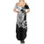 Hafa Adai Guam Family Matching Summer Maxi Dress and Hawaiian Shirt Polynesian Palm Tree Tattoo Hibiscus and Plumeria Art