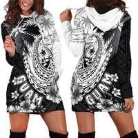 Hafa Adai Guam Hoodie Dress Polynesian Palm Tree Tattoo Hibiscus and Plumeria Art