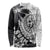 Hafa Adai Guam Long Sleeve Shirt Polynesian Palm Tree Tattoo Hibiscus and Plumeria Art