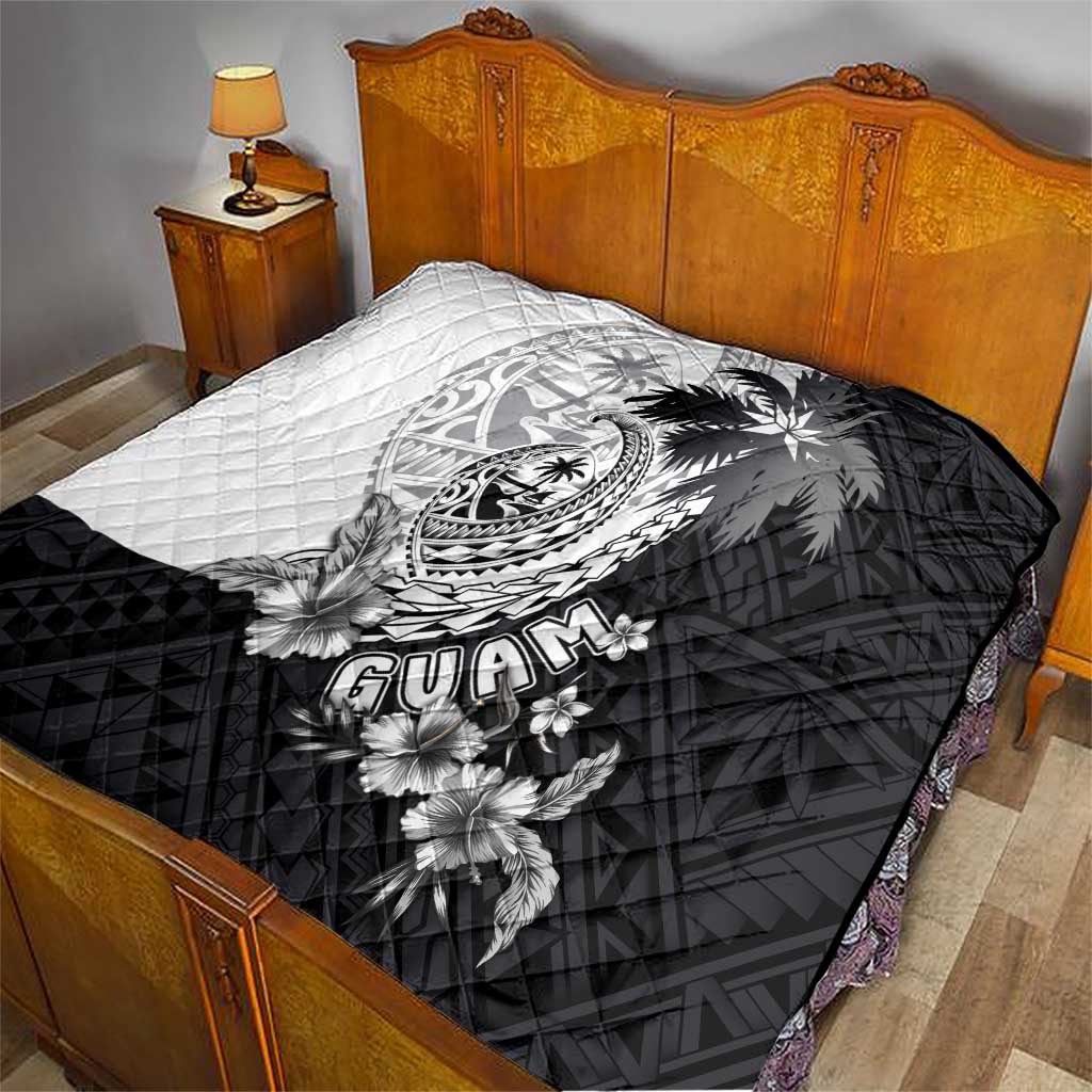 Hafa Adai Guam Quilt Polynesian Palm Tree Tattoo Hibiscus and Plumeria Art