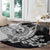 Hafa Adai Guam Round Carpet Polynesian Palm Tree Tattoo Hibiscus and Plumeria Art