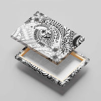 Guam-Land of the Chamorro Canvas Wall Art Polynesian Tattoo Style Hibiscus and Plumeria Art