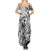 Guam-Land of the Chamorro Family Matching Summer Maxi Dress and Hawaiian Shirt Polynesian Tattoo Style Hibiscus and Plumeria Art