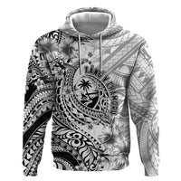 Guam-Land of the Chamorro Hoodie Polynesian Tattoo Style Hibiscus and Plumeria Art