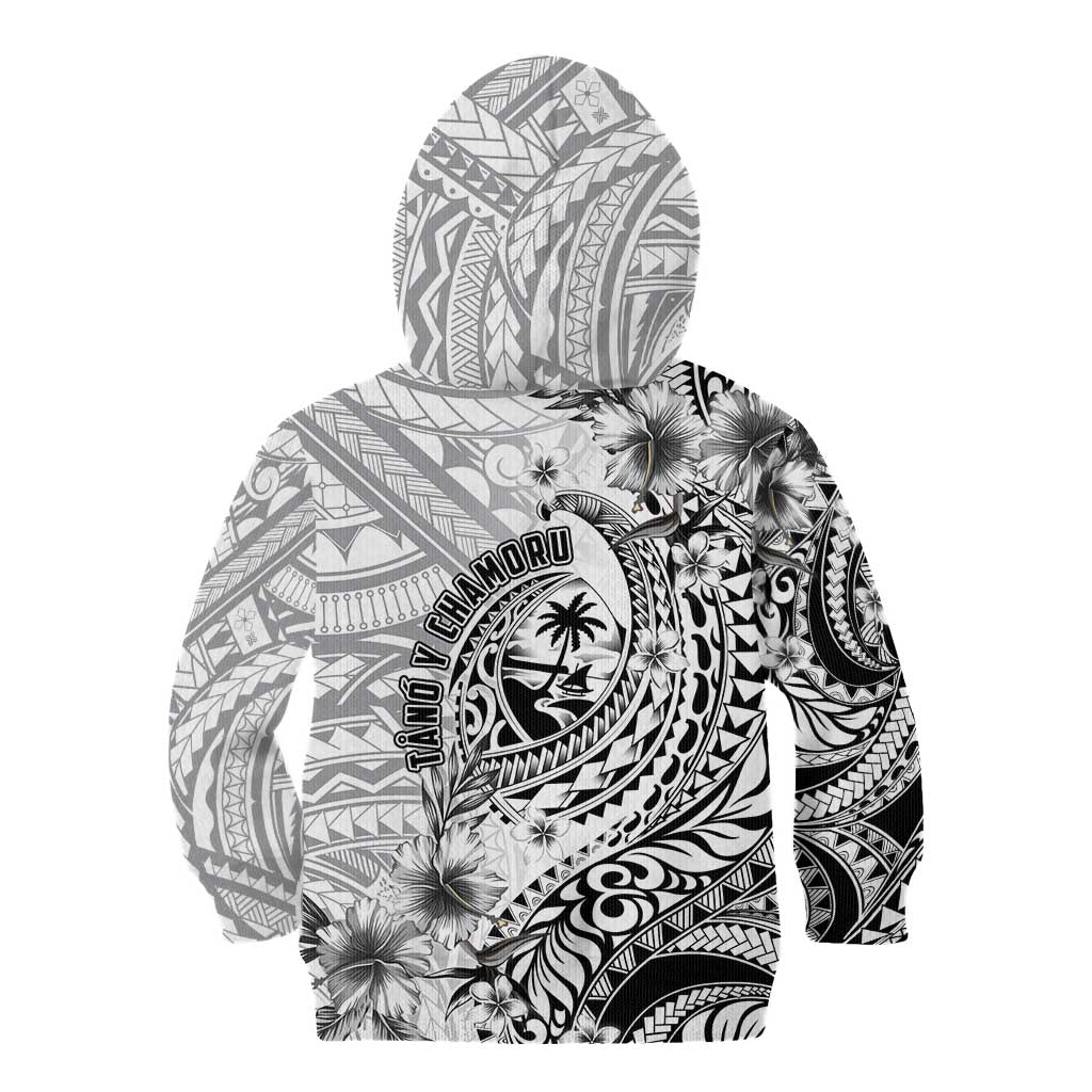 Guam-Land of the Chamorro Kid Hoodie Polynesian Tattoo Style Hibiscus and Plumeria Art