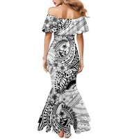 Guam-Land of the Chamorro Mermaid Dress Polynesian Tattoo Style Hibiscus and Plumeria Art