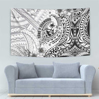 Guam-Land of the Chamorro Tapestry Polynesian Tattoo Style Hibiscus and Plumeria Art