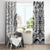 Guam-Land of the Chamorro Window Curtain Polynesian Tattoo Style Hibiscus and Plumeria Art