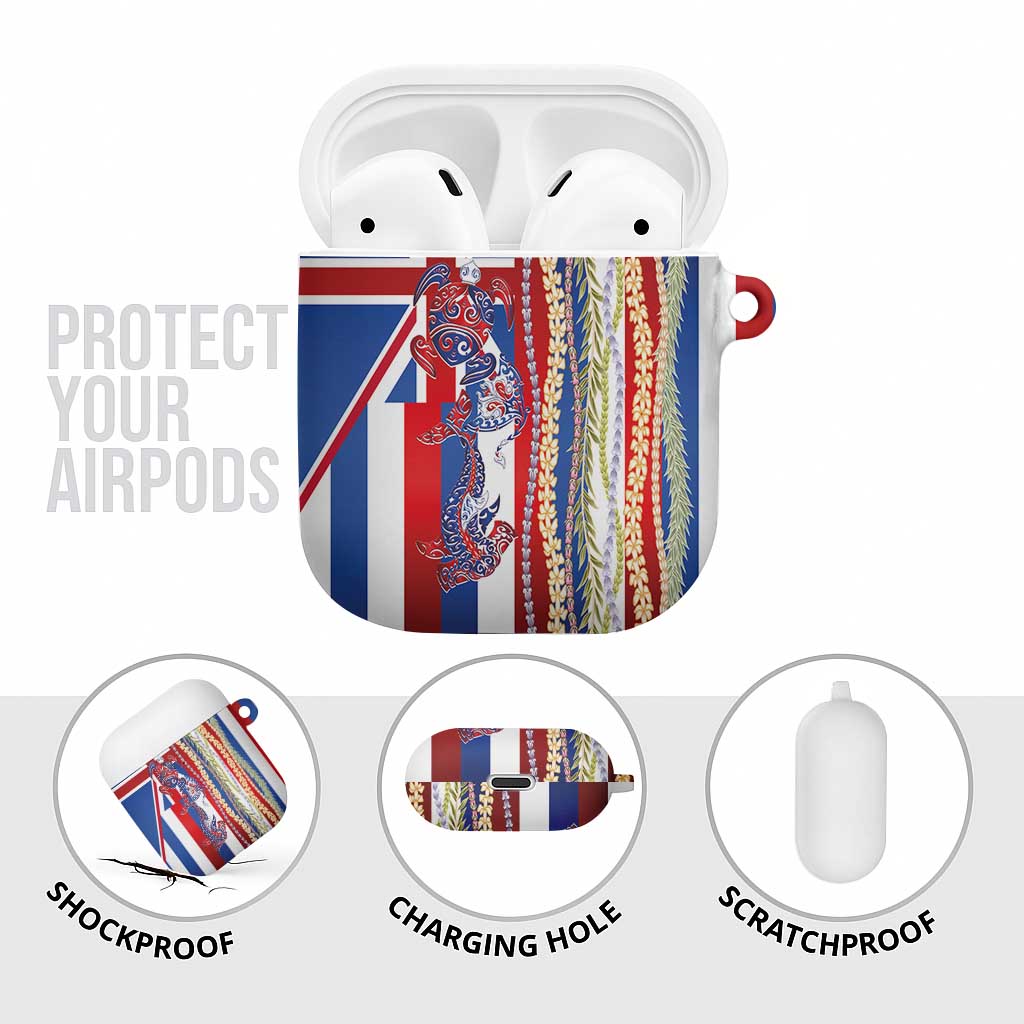 Hawaiian Sea Animals AirPods Case with Lei and Flag Style