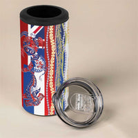 Hawaiian Sea Animals 4 in 1 Can Cooler Tumbler with Lei and Flag Style LT03 - Polynesian Pride