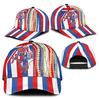 Hawaiian Sea Animals Classic Cap with Lei and Flag Style