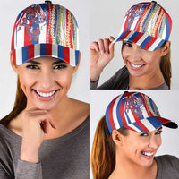 Hawaiian Sea Animals Classic Cap with Lei and Flag Style