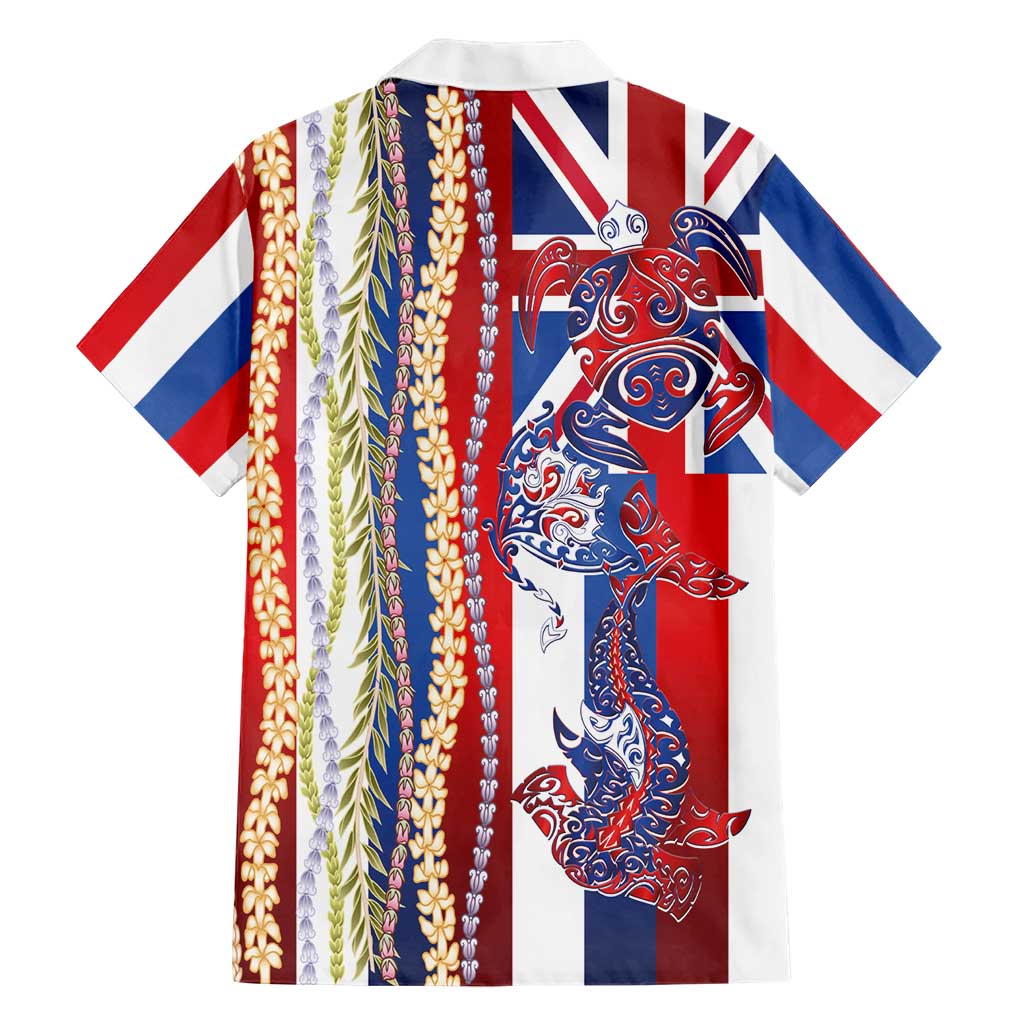 Hawaiian Sea Animals Family Matching Tank Maxi Dress and Hawaiian Shirt with Lei and Flag Style LT03 - Polynesian Pride