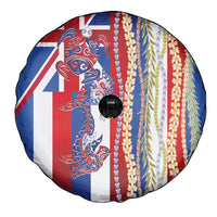 Hawaiian Sea Animals Spare Tire Cover with Lei and Flag Style
