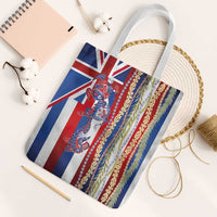Hawaiian Sea Animals Tote Bag with Lei and Flag Style