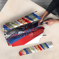 Hawaiian Sea Animals Umbrella with Lei and Flag Style