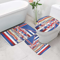 Hawaiian Polynesian Tribal Turtles Bathroom Set with Lei and Flag Style