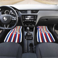 Hawaiian Polynesian Tribal Turtles Car Mats with Lei and Flag Style LT03 Set 2pcs - Front Multicolor - Polynesian Pride